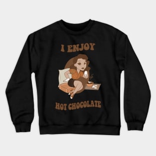 Old Style Cartoon pin up - Chocolate Crewneck Sweatshirt